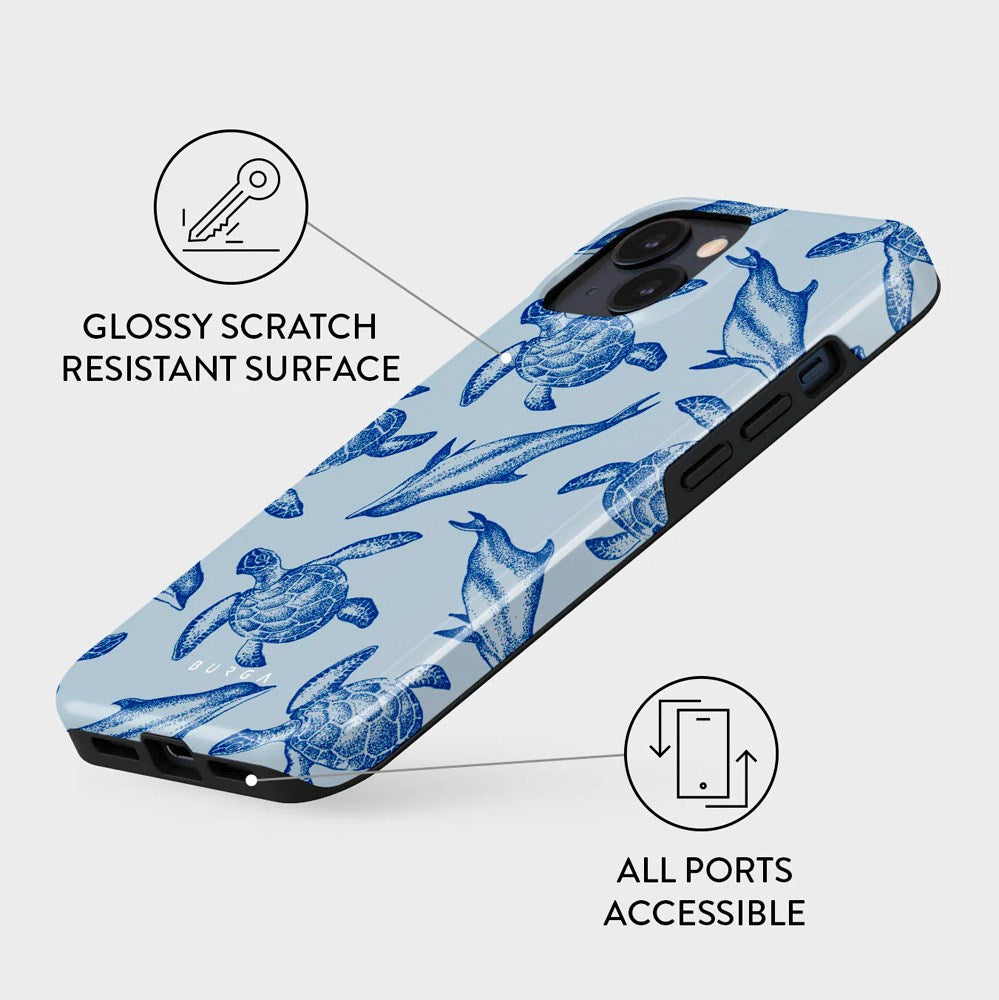 Burga iPhone 15 Tough Fashion Cover - Aquatic Dance