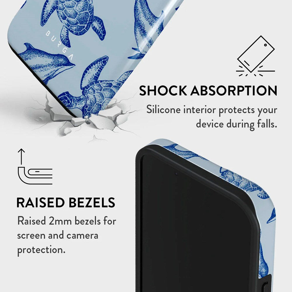 Burga iPhone 15 Tough Fashion Cover - Aquatic Dance