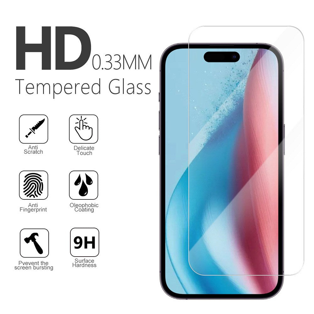 iPhone 17e / 16e / 14 / 13 / 13 Pro TFO 2.5D Premium Beskyttelsesglas - Gennemsigtig