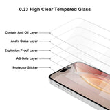 iPhone 16 / 15 TFO 2.5D Premium Beskyttelsesglas - Gennemsigtig