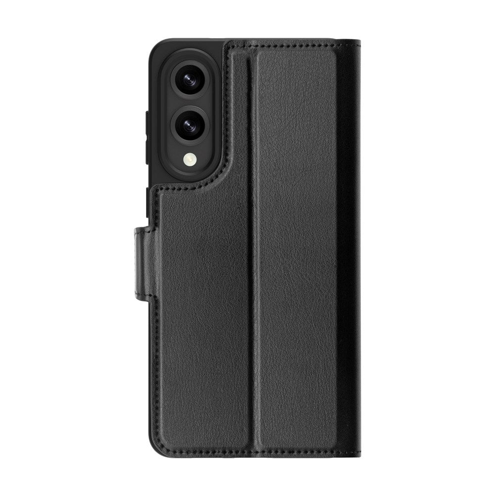 dbramante1928 Samsung Galaxy S25 Edge Oslo Pro Genanvendt Plastik Flip Cover - Kortholder og Ståfunktion - Sort