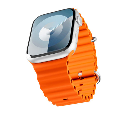 Apple Watch (38/40/SE/41/42 mm) Epico Ocean Silikonklokkerem - oransje