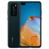 Originalt Huawei P40 PU deksel - Svart m. Green Sheer
