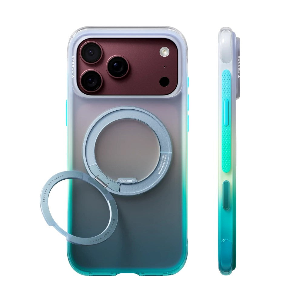 iPhone 18 Pro / 17 Pro TORRAS O3 Air Gradient Bagside Cover - MagSafe Kompatibel - Alaska Aurora