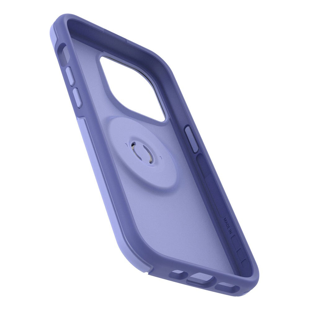 OTTERBOX + POPSOCKETS Symmetry Series iPhone 14 Pro Craftsman Cover m. Innebygd PopGrip - Lilla