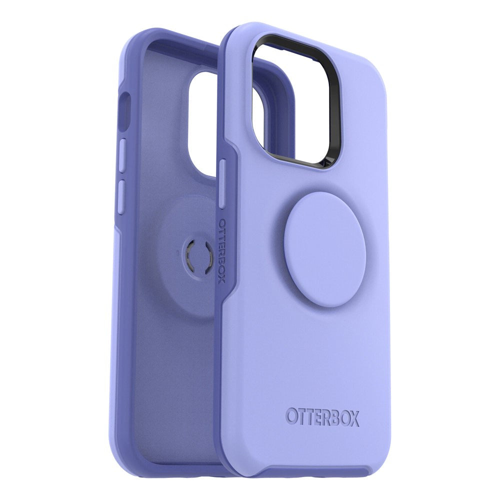 OTTERBOX + POPSOCKETS Symmetry Series iPhone 14 Pro Craftsman Cover m. Innebygd PopGrip - Lilla