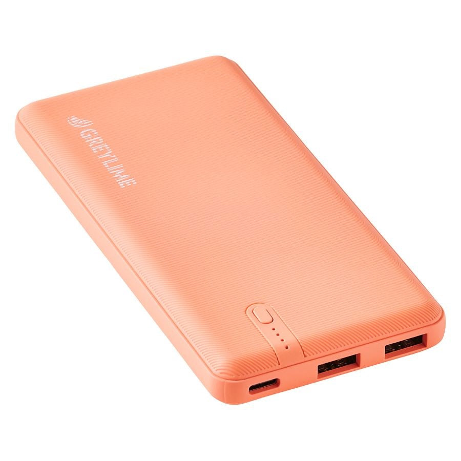 GreyLime Ocean 12W 10 000 mAh - PowerBank m. 2x USB-A - Oransje