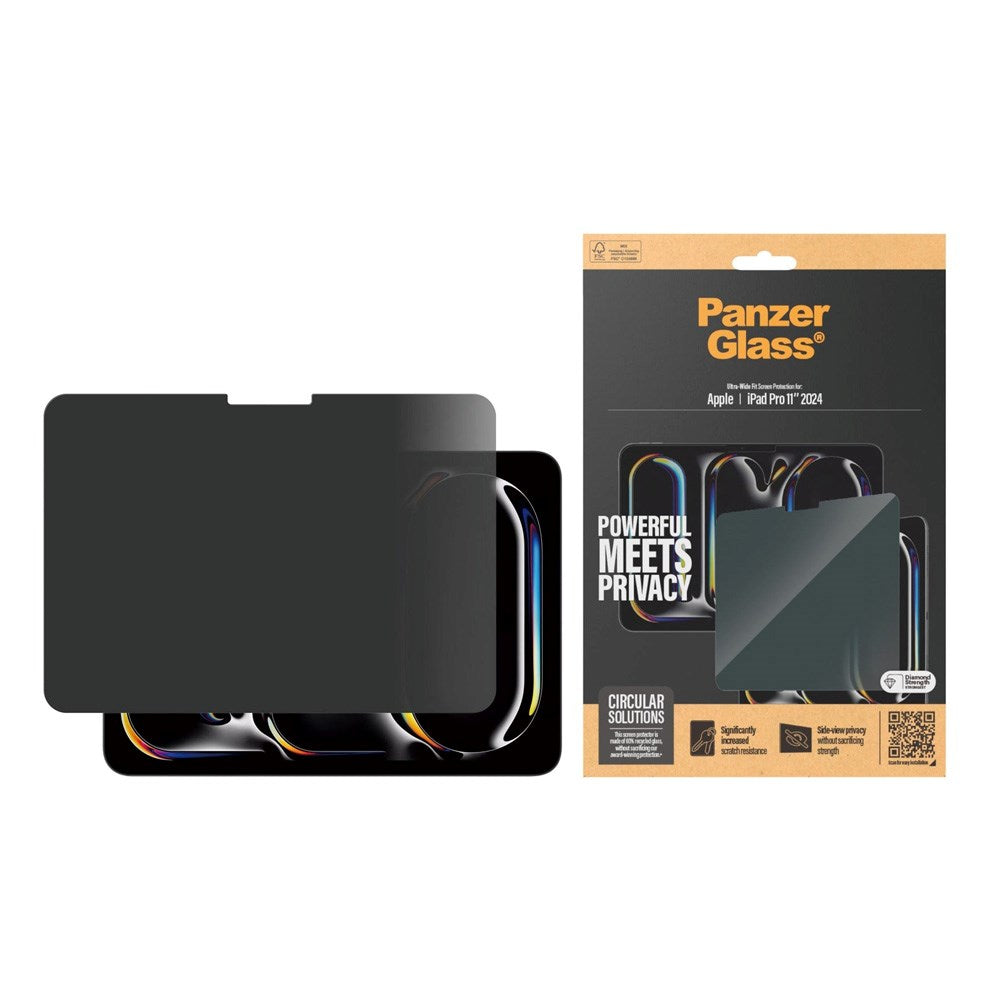 PanzerGlass Privacy Screen Protector for iPad Pro 11'' 2024 - Ultra-Wide Fit