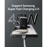 Aukey Vægoplader - 45W - PD - 1 x USB-C - Grå