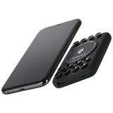 DELTACO 10W PowerBank m. Sugekopper 5000 mAh - 1 x USB-A / 1 x Qi trådløs lader - Svart