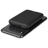 DELTACO 10W PowerBank m. Sugekopper 5000 mAh - 1 x USB-A / 1 x Qi trådløs lader - Svart
