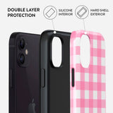 Burga iPhone 12 / 12 Pro Tough Fashion Cover - Think Pink