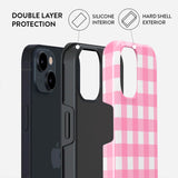 Burga iPhone 15 Tough Fashion Cover - Think Pink