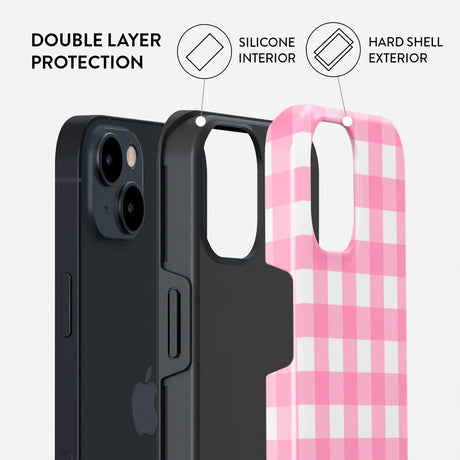Burga iPhone 15 Tough Fashion Cover - Think Pink