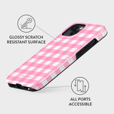 Burga iPhone 15 Tough Fashion Cover - Think Pink