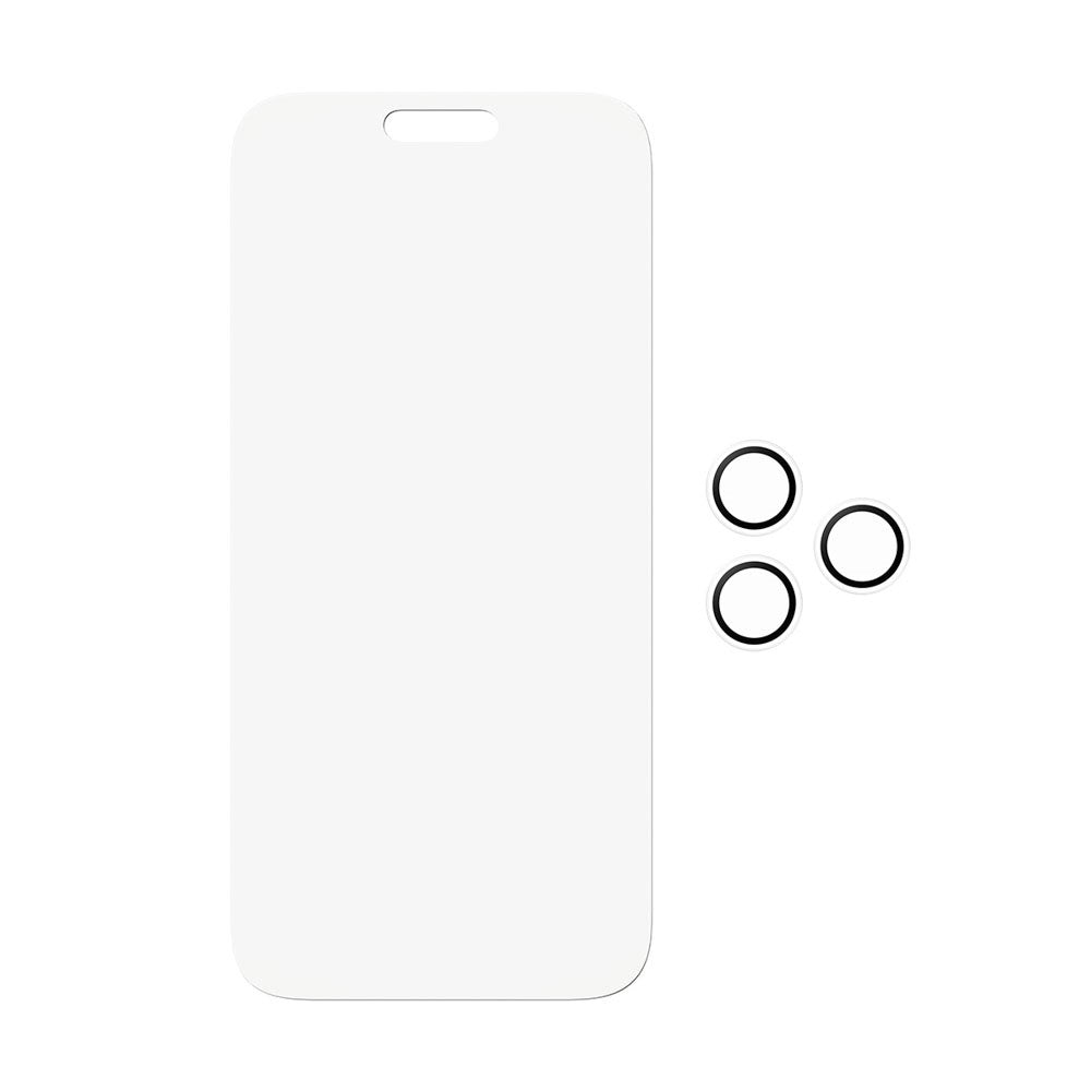 iPhone 17 Pro Max PanzerGlass 2-in-1 Classic Bundle m. Classic Fit Skærmbeskyttelse & Hoops Kameralinsebeskyttelse - Gennemsigtig