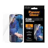 iPhone 18 Pro PanzerGlass Hærdet Beskyttelsesglas - Classic Fit m. EasyAligner - Gennemsigtig