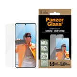 PanzerGlass® Skærmbeskytter til Samsung Galaxy S25 Edge - Ultra-Wide Beskyttelse - Inkl. EasyAligner - Gennemsigtig