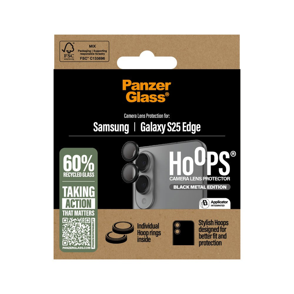 Samsung Galaxy S25 Edge PanzerGlass Hoops - Beskyttelse til Kamera - Sort