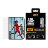 iPhone Duo PanzerGlass Ultra Wide Fit Hærdet Beskyttelsesglas inkl. FastFit In-A-Box - Privacy - Gennemsigtig