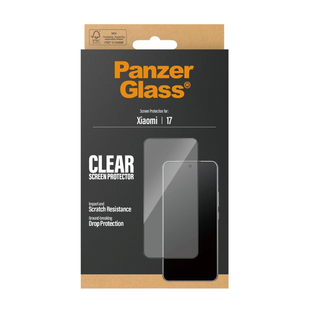 Xiaomi 17 PanzerGlass Hærdet Beskyttelsesglas - Ultra Wide Fit - Gennemsigtig