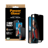 Samsung Galaxy S26+ (Plus) PanzerGlass 2-Way Privacy Skærmbeskyttelsesglas - inkl. EasyAligner - Gennemsigtig