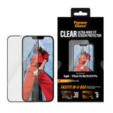 iPhone 17e / 16e / 14 / 13 / 13 Pro PanzerGlass Hærdet Beskyttelsesglas inkl. FastFit In-A-Box - Ultra Wide Fit - Gennemsigtig