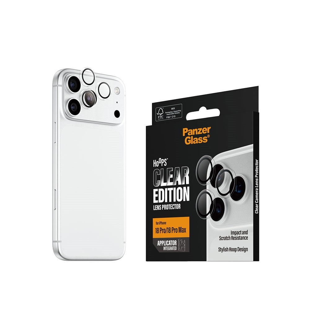 iPhone 18 Pro / Pro Max PanzerGlass Hoops - Beskyttelse til Kamera - Gennemsigtig