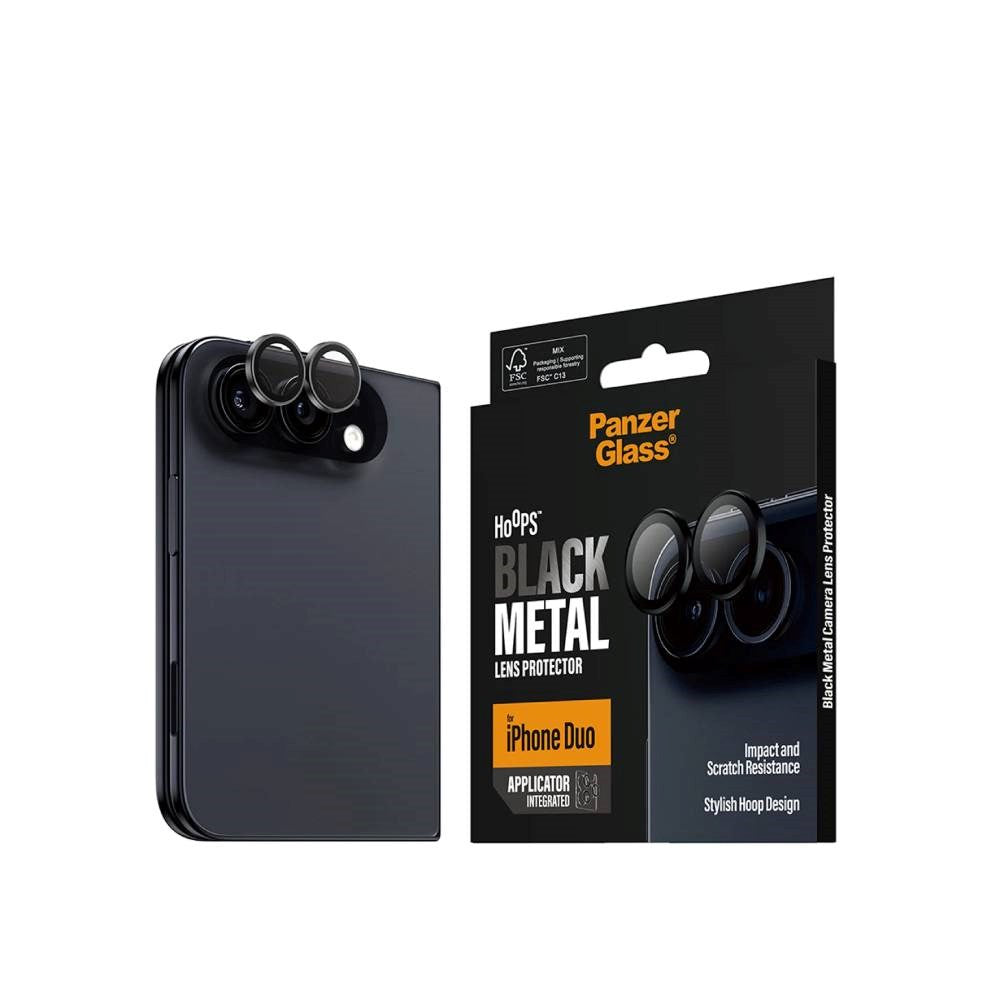 iPhone Duo PanzerGlass Hoops - Beskyttelse til Kamera - Sort