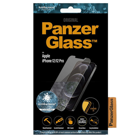 iPhone 12/12 Pro PanzerGlass AntiBacterial Standard Fit Skjermbeskytter - Gjennomsiktig