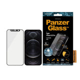 iPhone 12 / 12 Pro PanzerGlass Antibakteriell kant-til-kant skjermbeskytter - CamSlider - Veskevennlig - Black Edge
