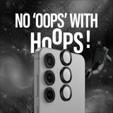 Samsung Galaxy S25+ (Plus) PanzerGlass Keramiske bøyler - Kamerabeskyttelse - Gjennomsiktig / Svart