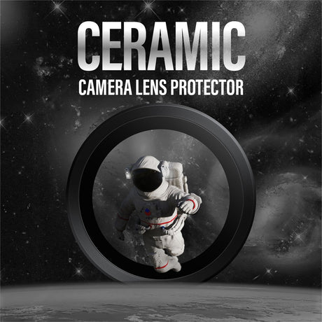 Samsung Galaxy S25 PanzerGlass Keramiske bøyler - Kamerabeskyttelse - Gjennomsiktig / Svart