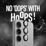 Samsung Galaxy S25 PanzerGlass Keramiske bøyler - Kamerabeskyttelse - Gjennomsiktig / Svart