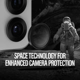 Samsung Galaxy S25 PanzerGlass Keramiske bøyler - Kamerabeskyttelse - Gjennomsiktig / Svart