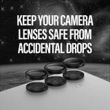 Samsung Galaxy S25 PanzerGlass Keramiske bøyler - Kamerabeskyttelse - Gjennomsiktig / Svart