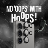 Samsung Galaxy S25 Ultra PanzerGlass Keramiske bøyler - Kamerabeskyttelse - Gjennomsiktig / Svart