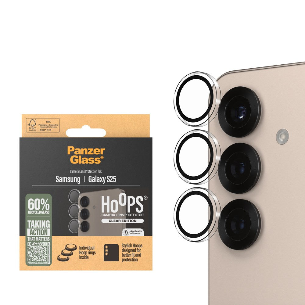 Samsung Galaxy S25 PanzerGlass bøyler - Kamerabeskyttelse - Gjennomsiktig