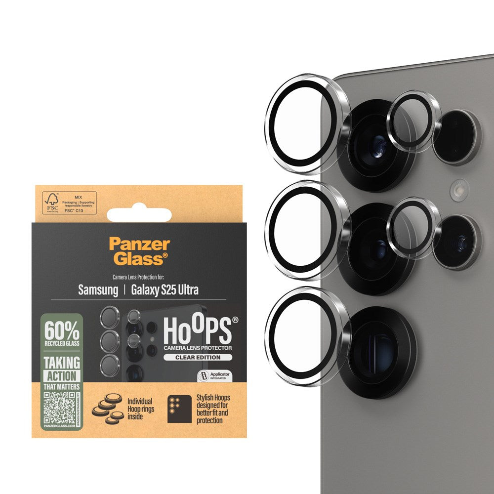Samsung Galaxy S25 Ultra PanzerGlass bøyler - Kamerabeskyttelse - Gjennomsiktig