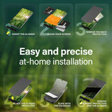 PanzerGlass Samsung Galaxy S25+ (Plus) Eco Matrix 4-veis Privacy Skjermbeskytter Ultra Wide Fit m. Aligner Kit - Platinum Strength - Gjennomsiktig