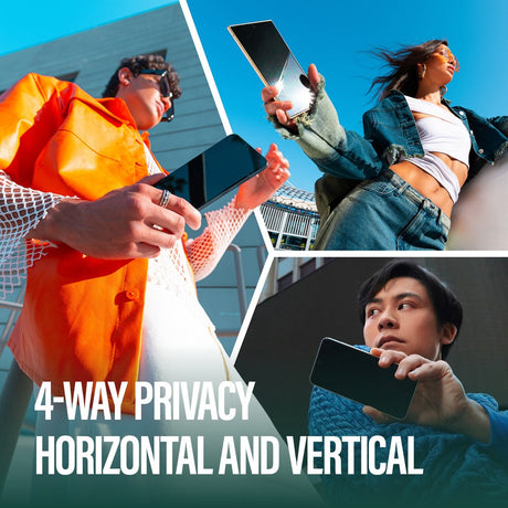 PanzerGlass Samsung Galaxy S25 Eco Matrix 4-veis Privacy Skjermbeskytter Ultra Wide Fit m. Aligner Kit - Platinum Strength - Gjennomsiktig