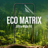 Samsung Galaxy S25+ (Plus) PanzerGlass Eco Matrix skjermbeskytter - Ultra Wide Fit - Aligner Kit - Platinum Strength - Gjennomsiktig