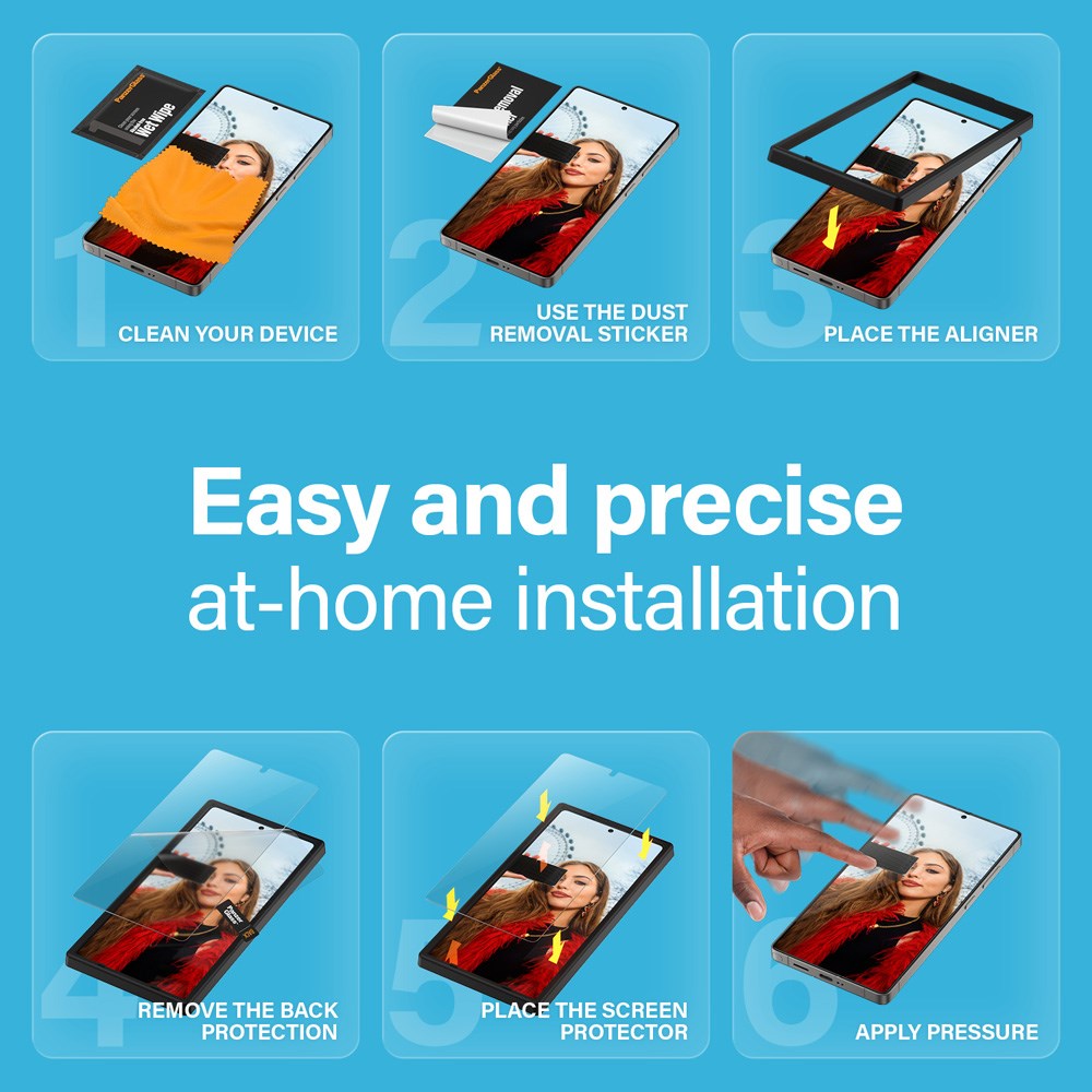Samsung Galaxy S25 Ultra PanzerGlass Ultra-Wide Fit Beskyttelsesglas - Gennemsigtig