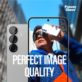 Samsung Galaxy S25 PanzerGlass PicturePerfect - Kamerabeskyttelse - Platinastyrke - Gjennomsiktig / Svart