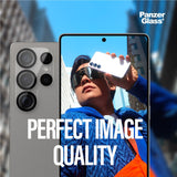 Samsung Galaxy S25 Ultra PanzerGlass PicturePerfect - Kamerabeskyttelse - Platinastyrke - Gjennomsiktig / Svart