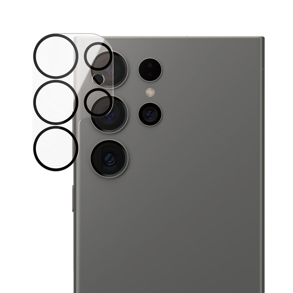 Samsung Galaxy S25 Ultra PanzerGlass PicturePerfect - Kamerabeskyttelse - Platinastyrke - Gjennomsiktig / Svart
