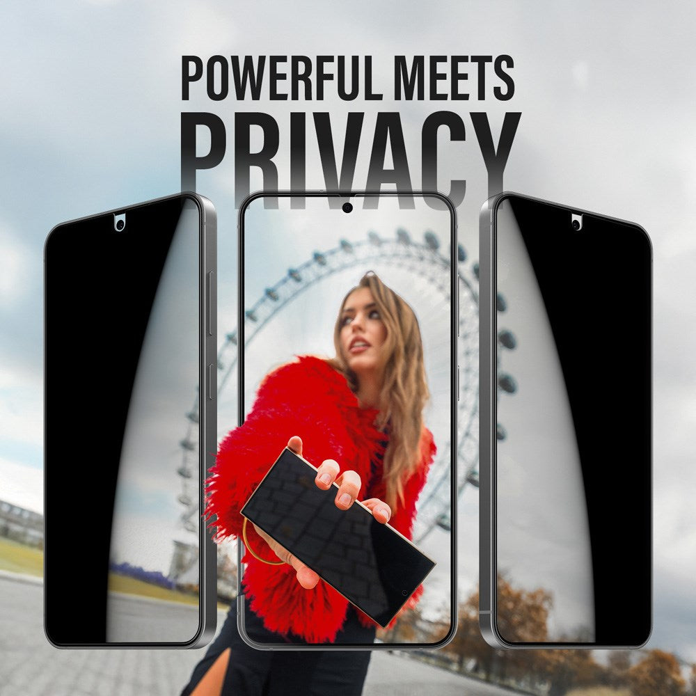 Samsung Galaxy S25 - PanzerGlass Ultra-Wide Fit skjermbeskytter - Personvernfunksjon - Gjennomsiktig