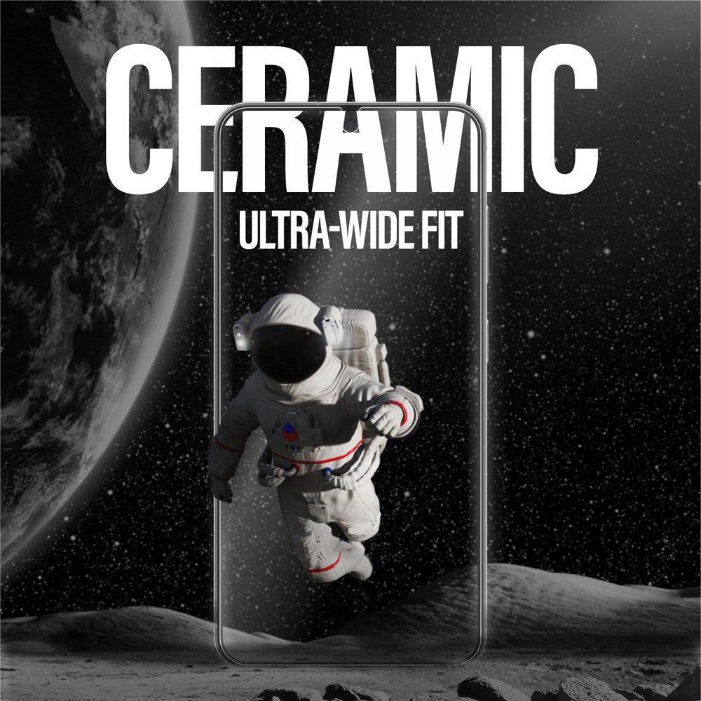 Samsung Galaxy S25 - PanzerGlass Ultra-Wide Fit keramisk skjermbeskytter - Gjennomsiktig