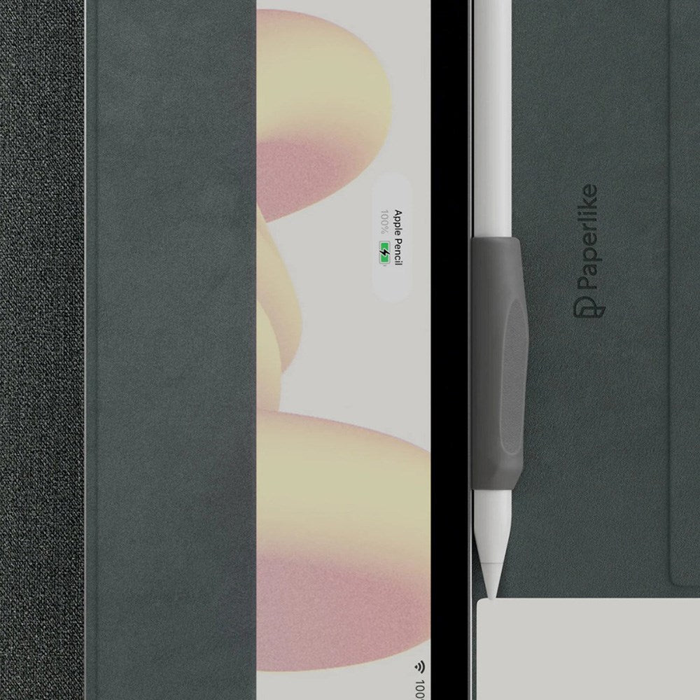 iPad Air (2022 / 2020) / Pro 11 (2022 / 2021 / 2020 / 2018) Paperlike+ Folio Bundle m. Deksel, skjermbeskytter &amp; Stylus Pen Grip - Svart / Gjennomsiktig 