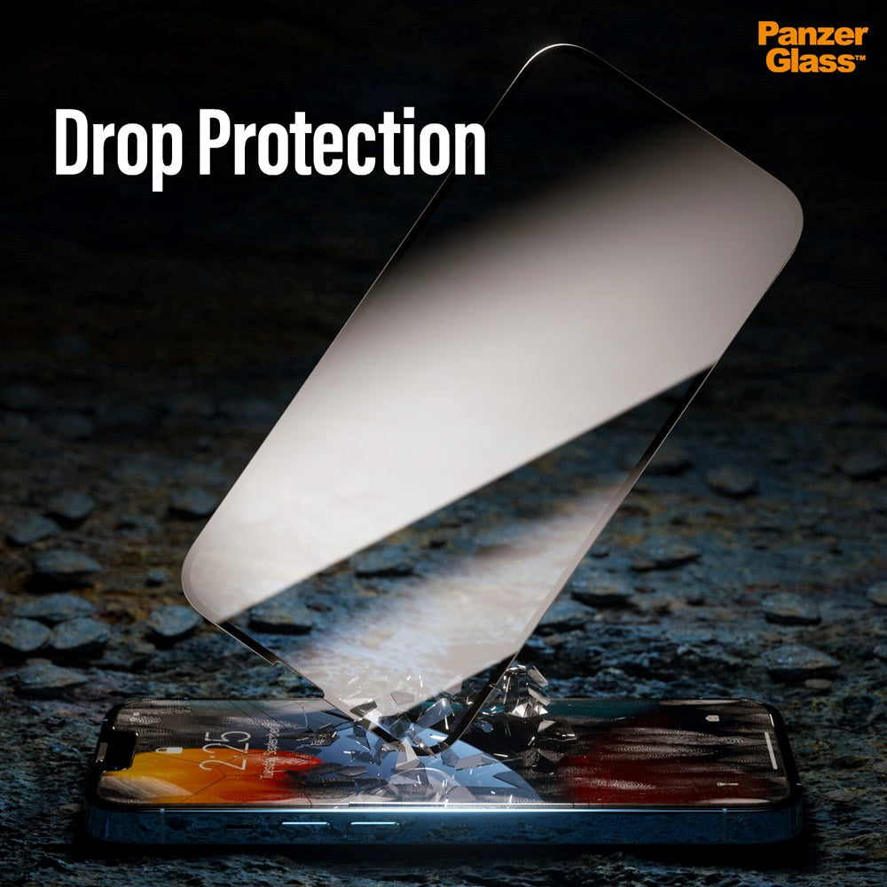 iPhone 13 Mini PanzerGlass antibakterielt kant-til-kant-glass - veskevennlig - svart kant